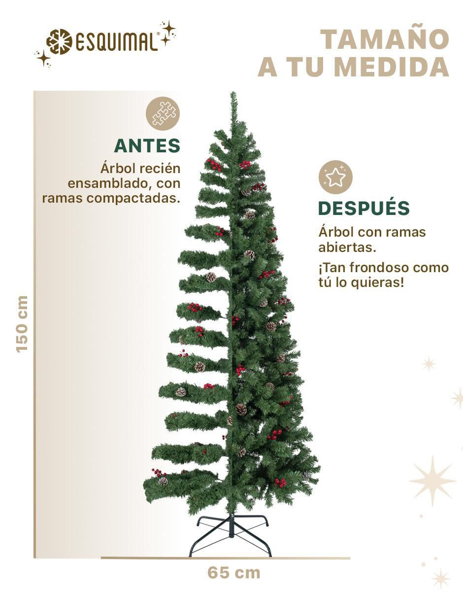 Árbol de navidad Tipo Lápiz con Berries Y Piñas 6