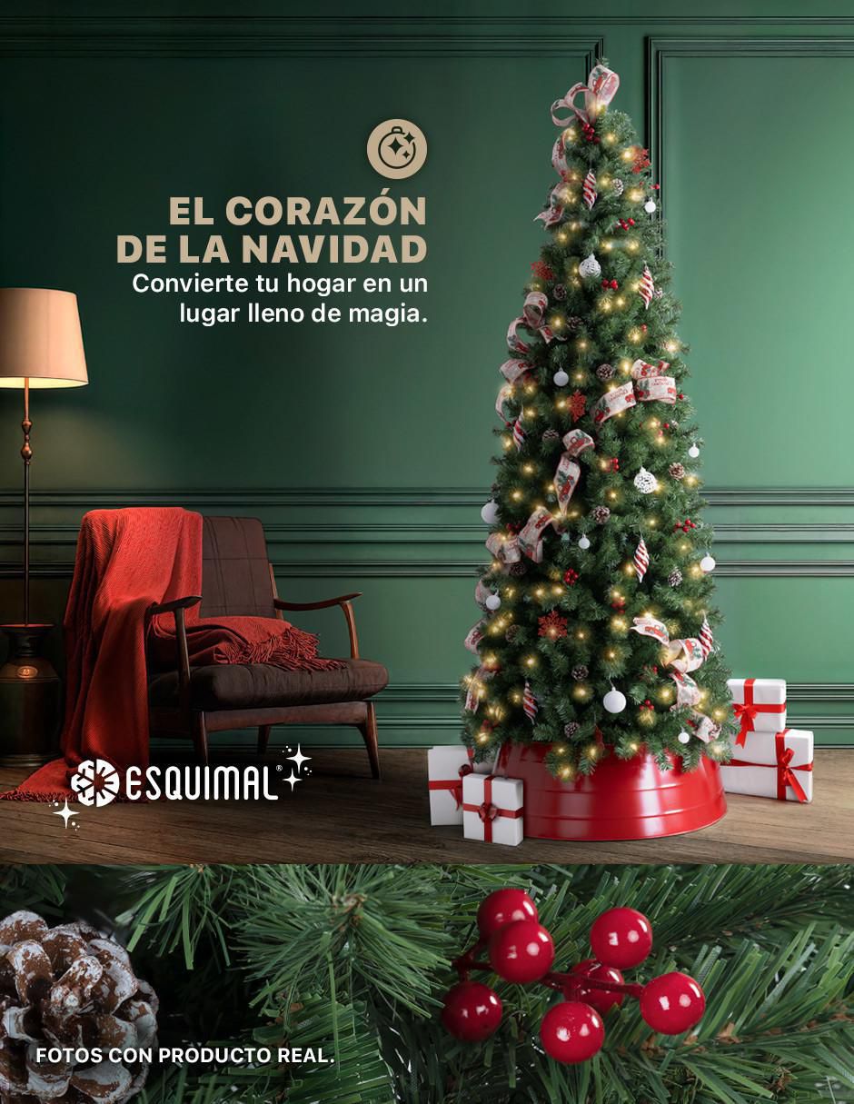 Árbol de navidad Tipo Lápiz con Berries Y Piñas 3
