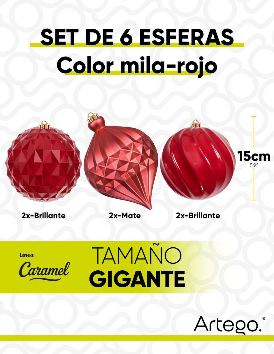 Set de esfera navideña Caramel con 6 piezas 6