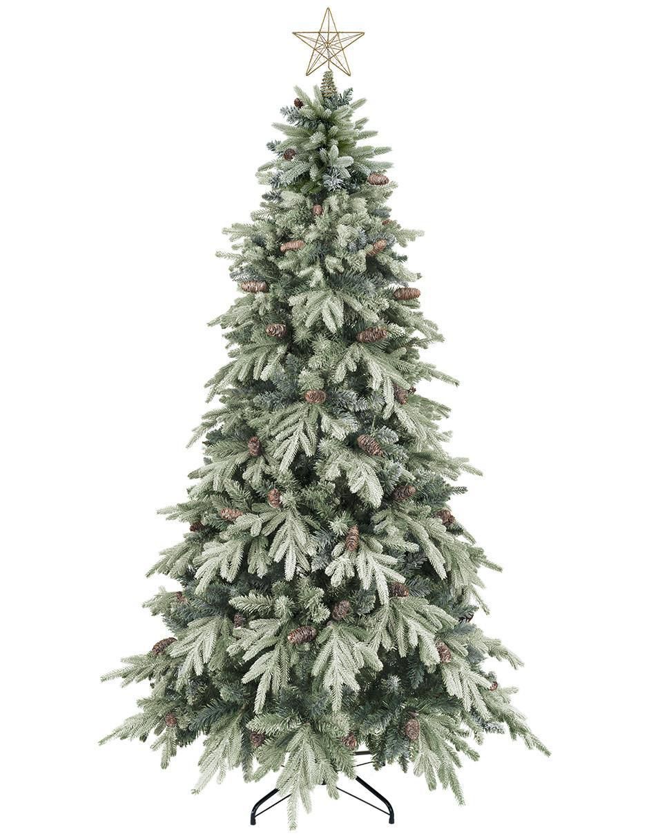 Árbol de navidad Nevado con Pie de Árbol y Estrella Árbol de navidad Nevado con Pie de Árbol y Estrella