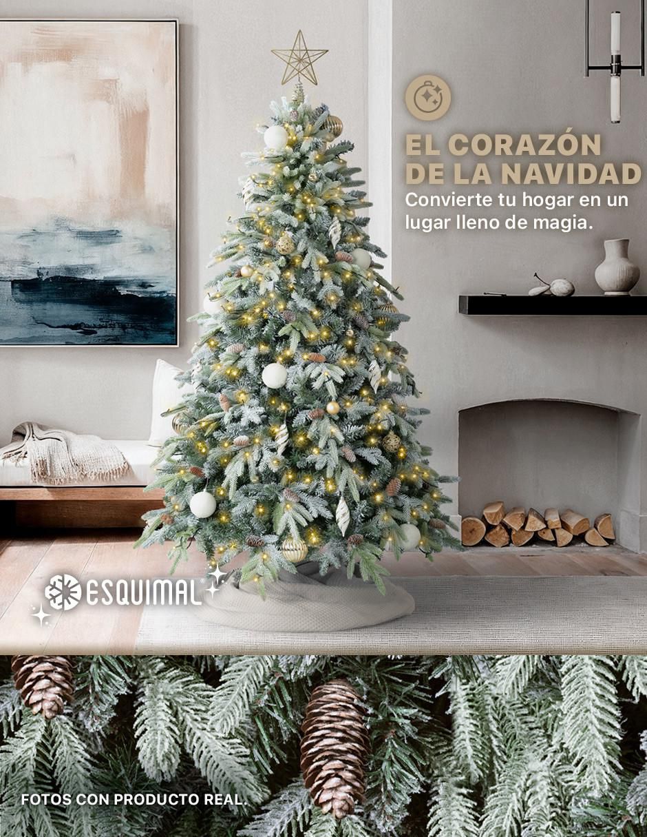 Árbol de navidad Nevado con Pie de Árbol y Estrella 3