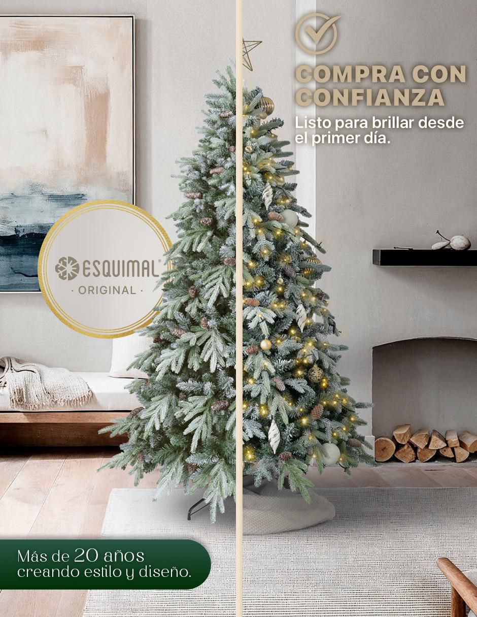 Árbol de navidad Nevado con Pie de Árbol y Estrella 5