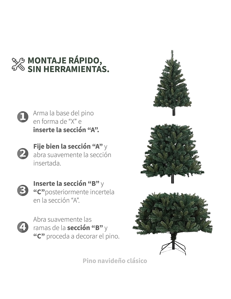 Árbol de navidad No aplica de PVC con Sin luces 6