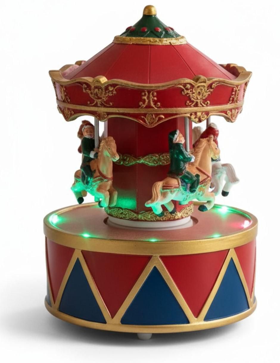 Figura decorativa de carrusel Carrusel Musical Con Luces de resina 1