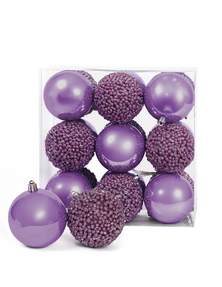 Set de esfera navideña Pearl Laven con 18 piezas Set de esfera navideña Pearl Laven con 18 piezas