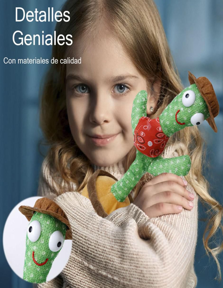 "peluche de" no aplica cactus cm-top cactus baila canta y repite voz juguete no aplica "de" sin tamaño