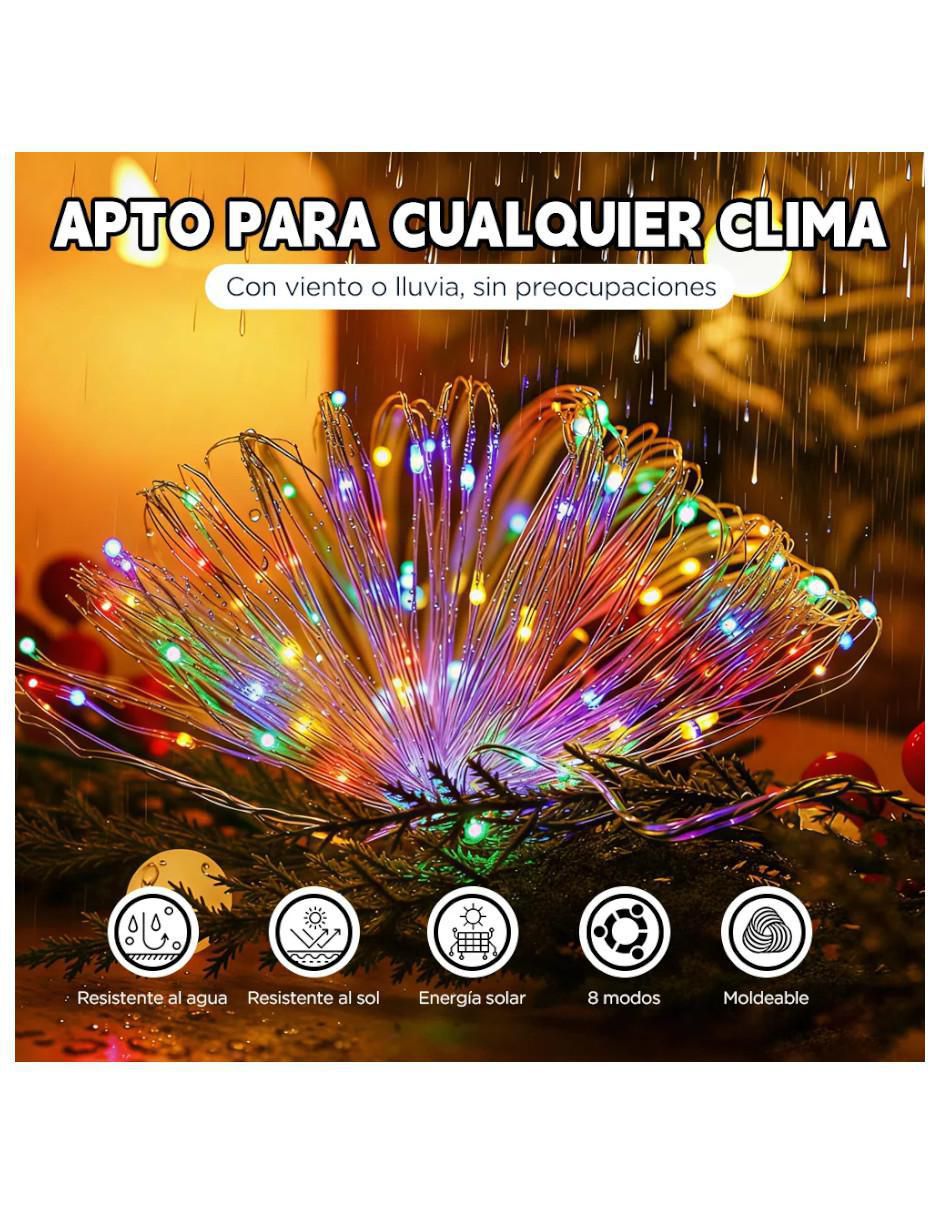 Serie LED Luces solares con 600 focos