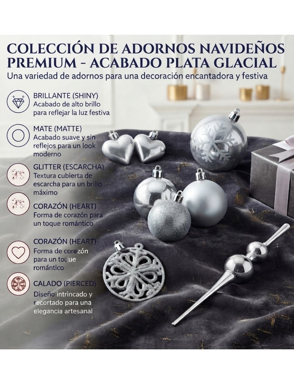 Set de esfera navideña cmtop con 101 piezas 5