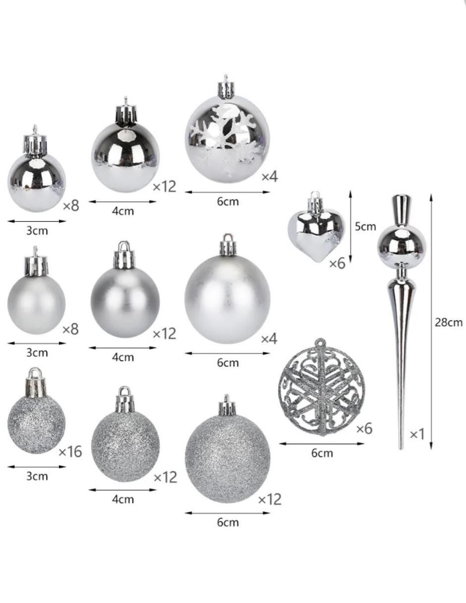 Set de esfera navideña cmtop con 101 piezas 6