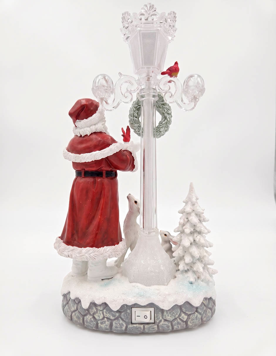 Figura decorativa Navideña de Faro Santa Claus de cerámica 5