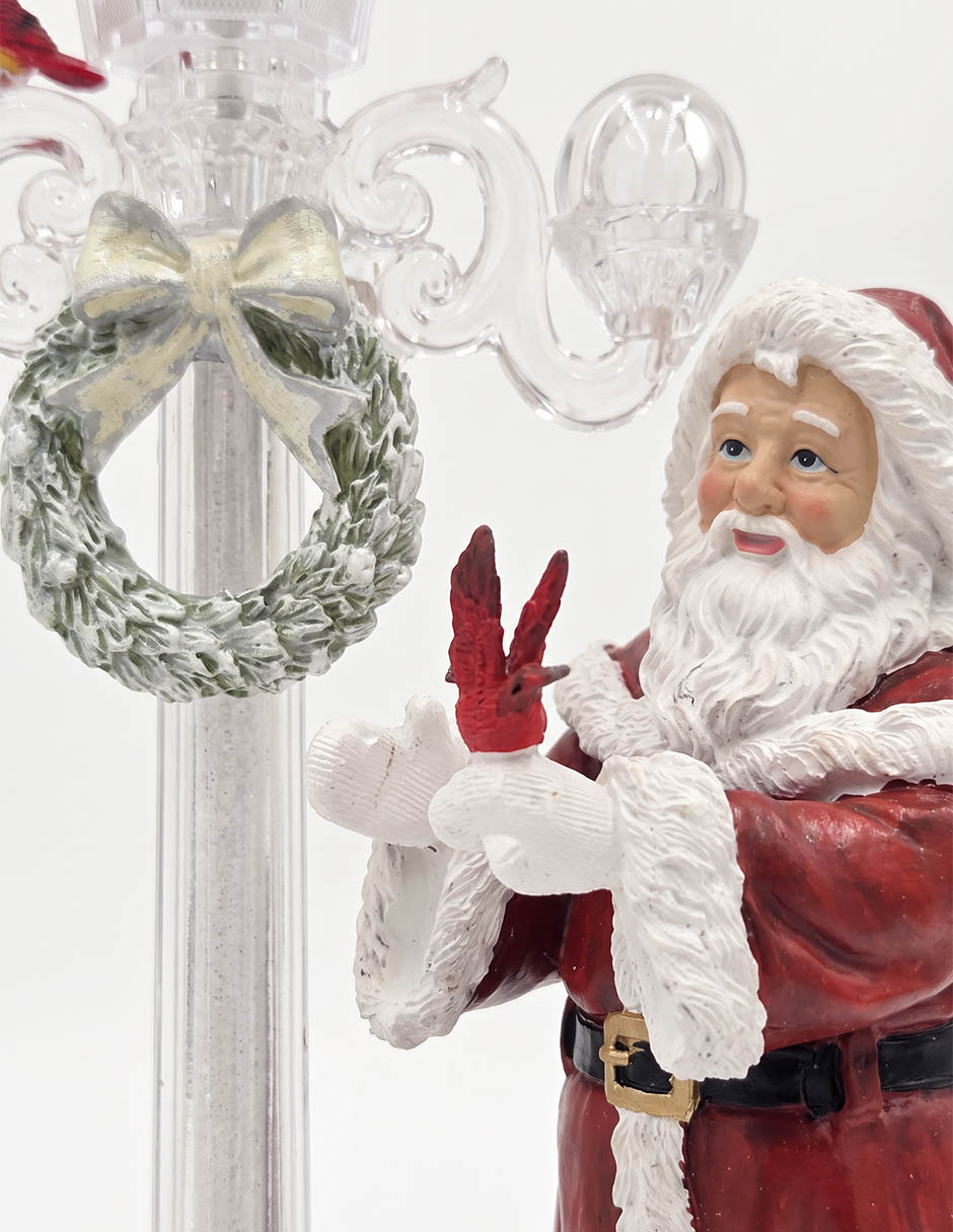 Figura decorativa Navideña de Faro Santa Claus de cerámica 3