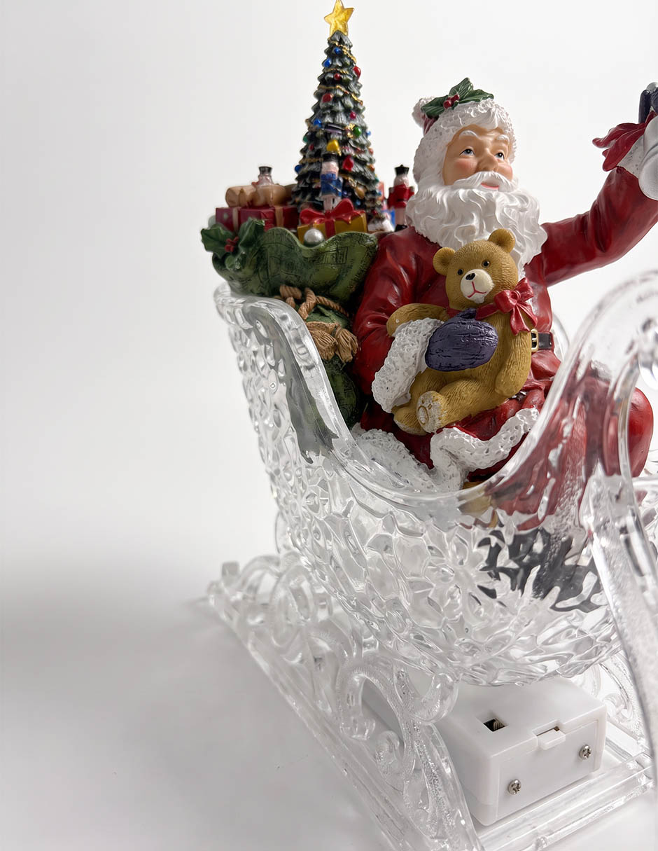 Figura decorativa navideña de trineo Santa Claus 3
