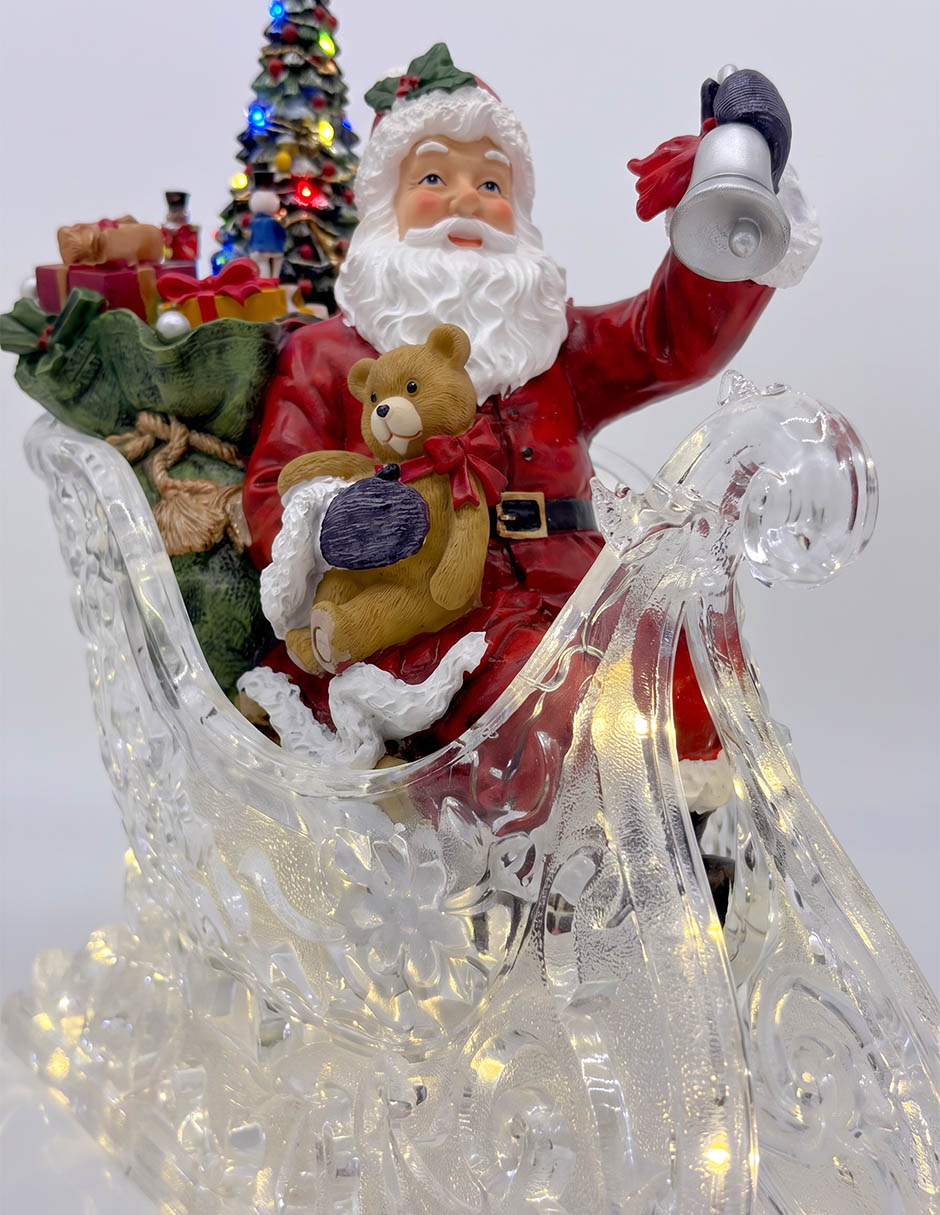 Figura decorativa navideña de trineo Santa Claus 2
