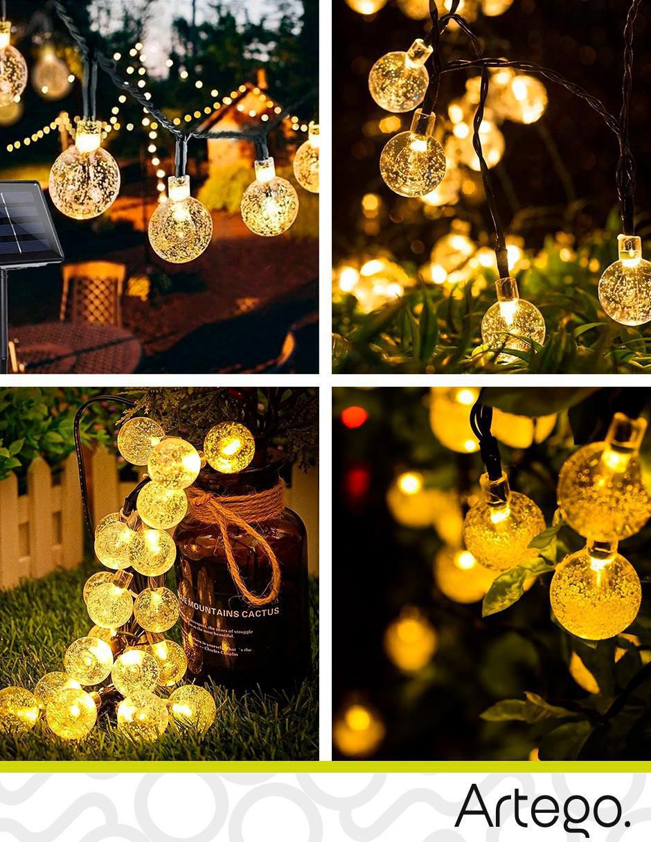 Set luces LED Solar con 100 focos