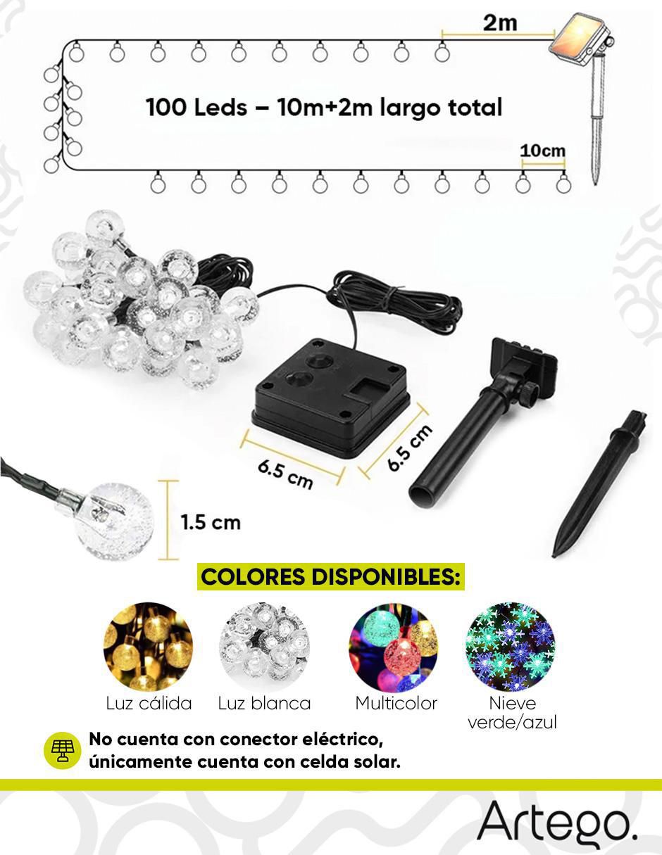 Set luces led con 100 focos 9