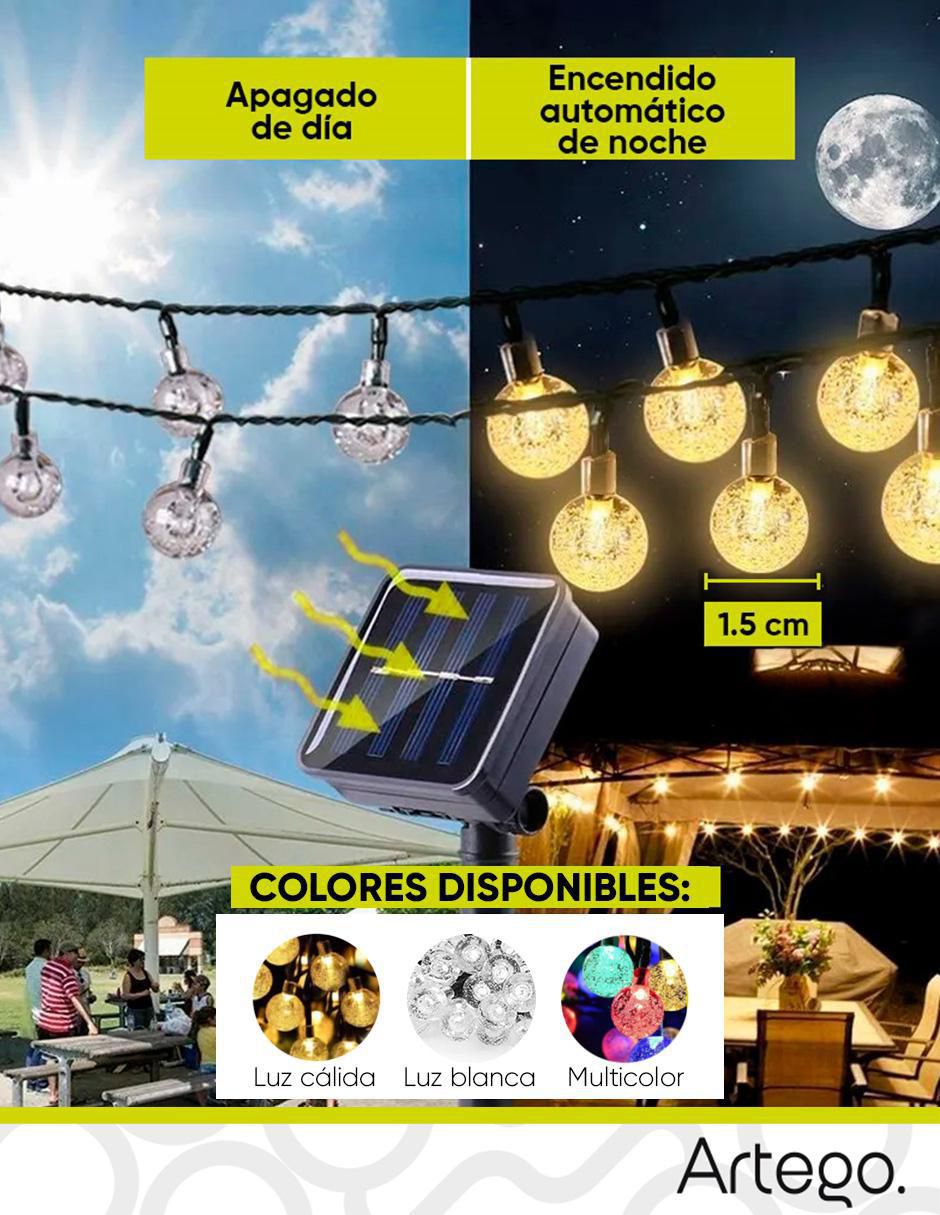 Set luces LED Solar con 100 focos