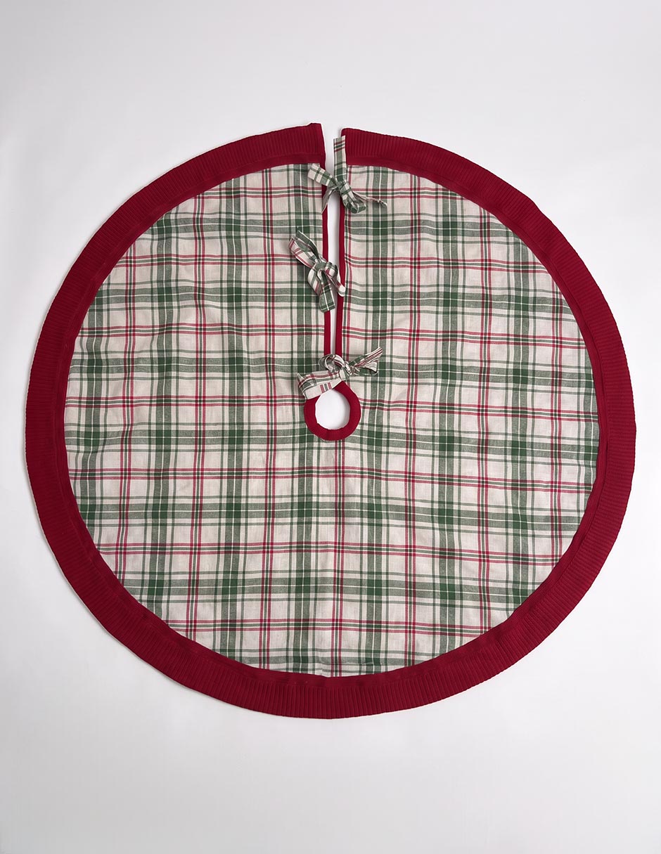Pie de árbol estampado a cuadros 5