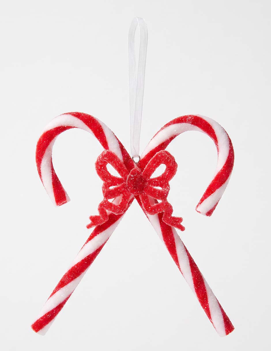 Ornamento navideño bastón de caramelo Ornamento navideño bastón de caramelo