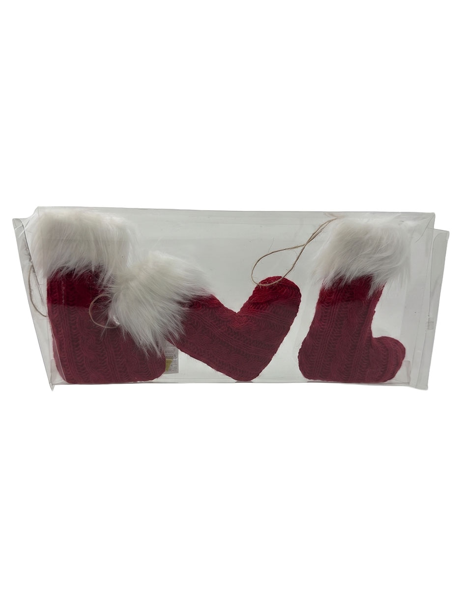 Set ornamento de bota navidad