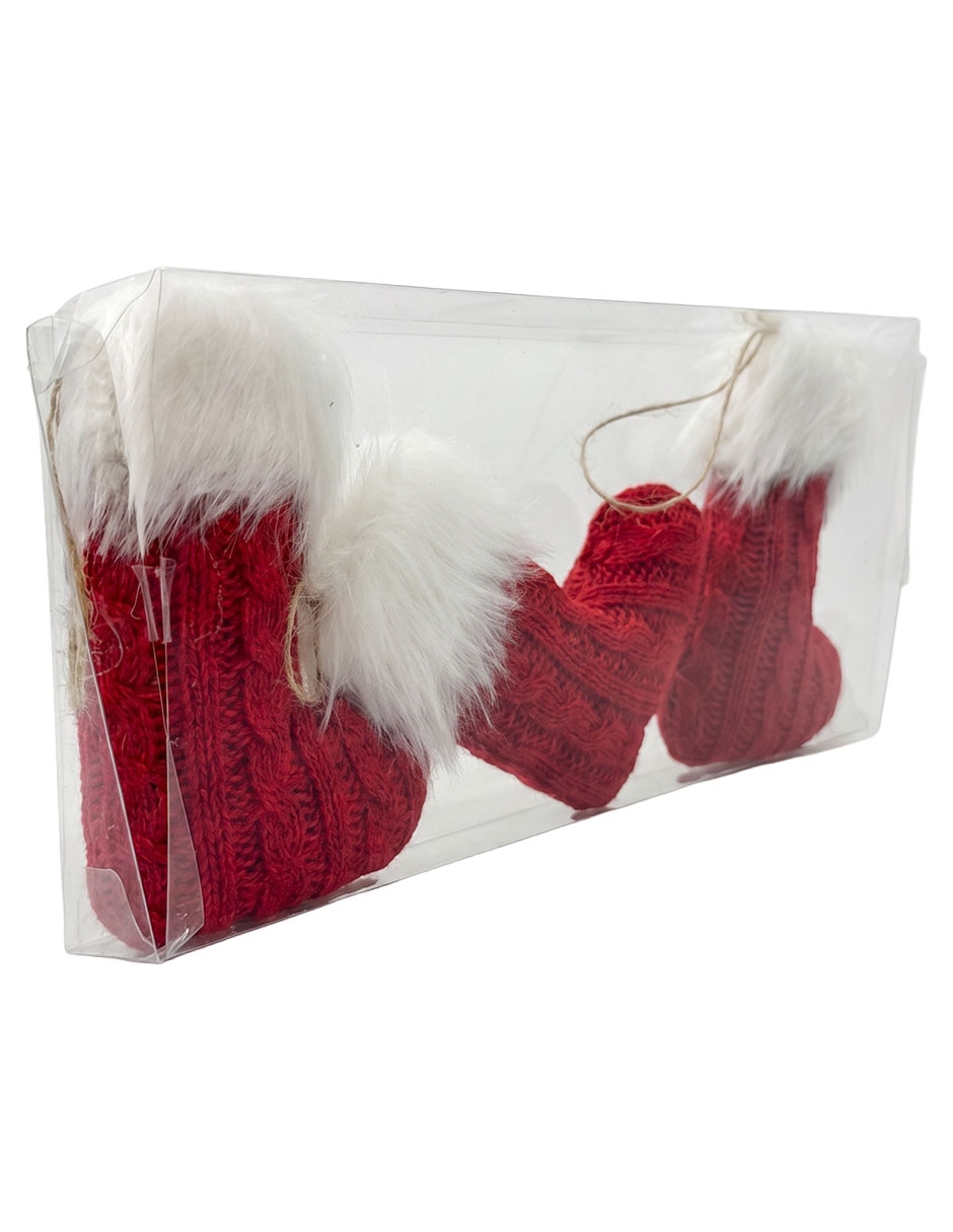 Set ornamento de bota navidad 2