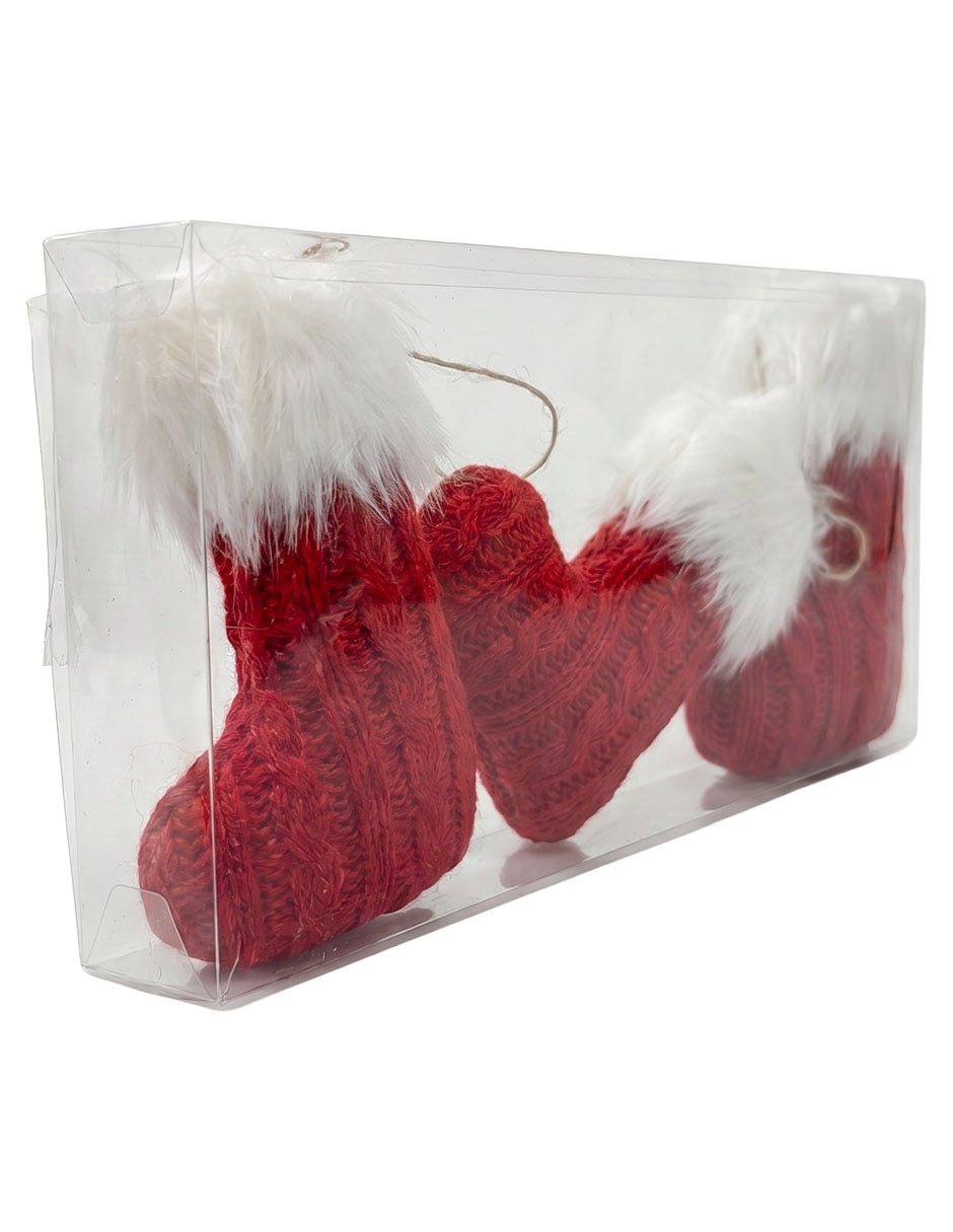 Set ornamento de bota navidad 3