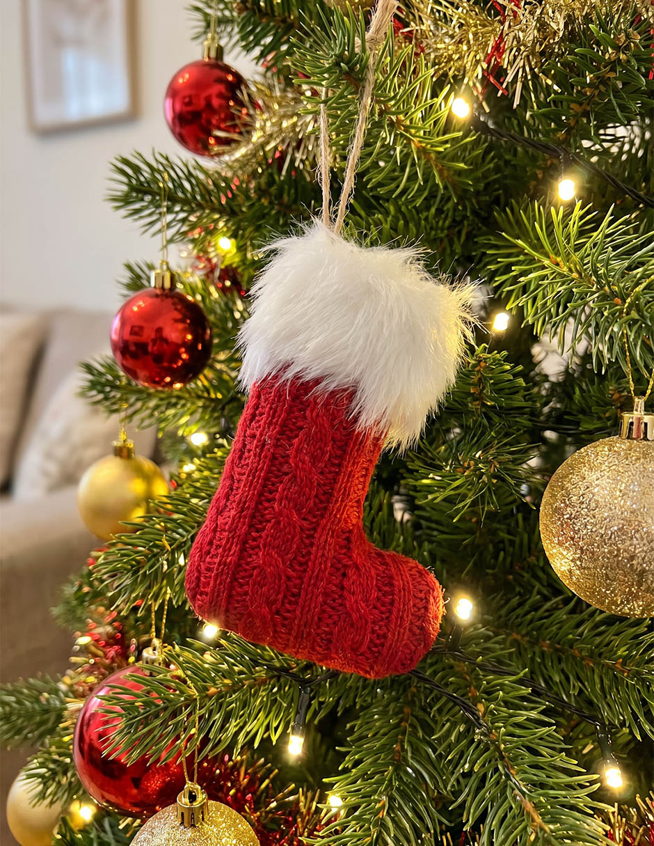 Set ornamento de bota navidad 4