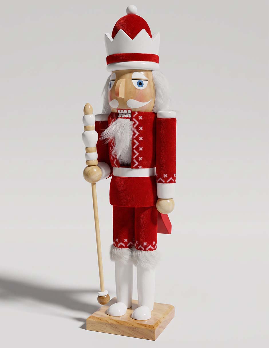 Figura decorativa de cascanueces de madera