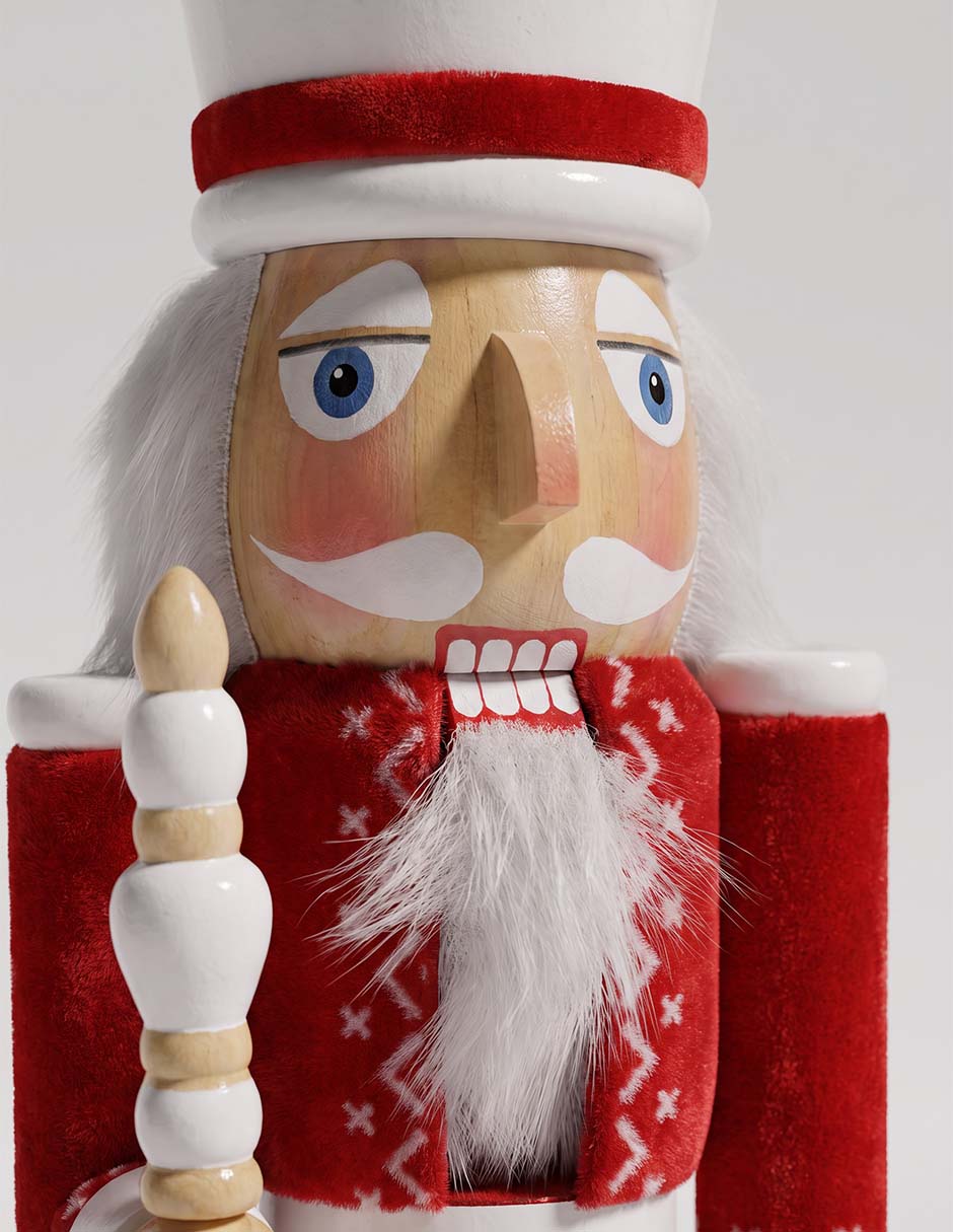 Figura decorativa de cascanueces de madera 4