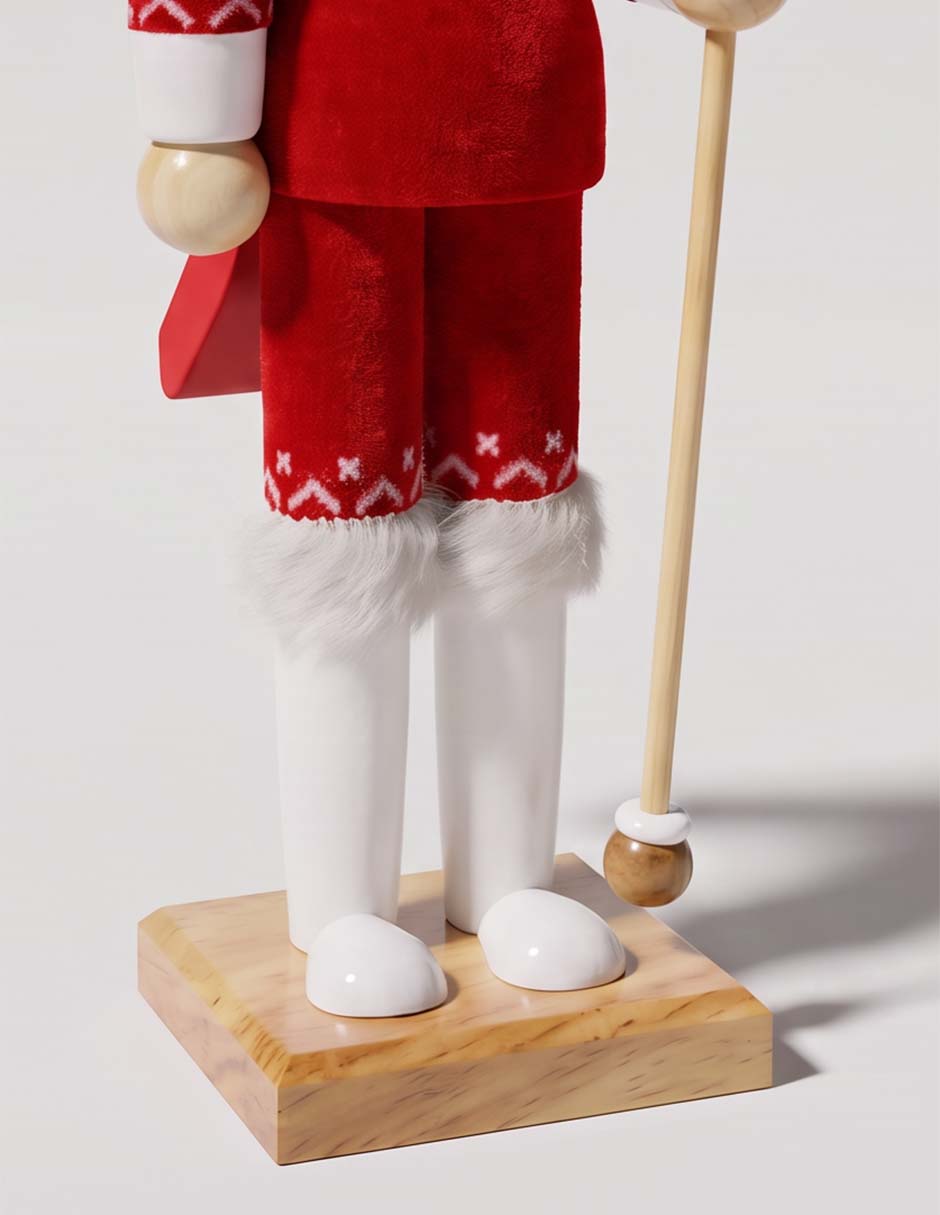 Figura decorativa de cascanueces de madera