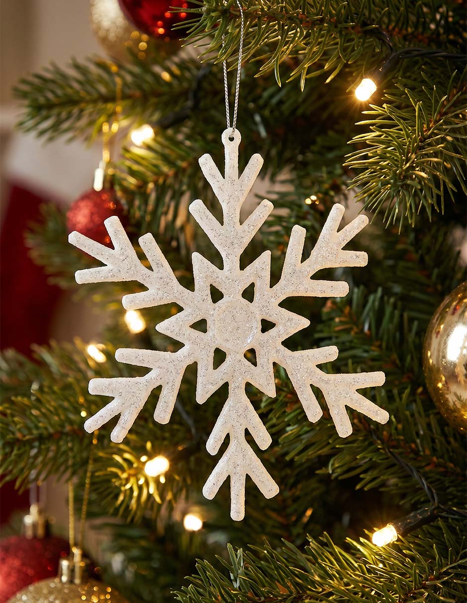 Ornamento Navidad copo de nieve 4