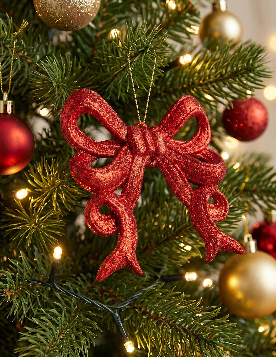 Set ornamentos de navidad moño 4
