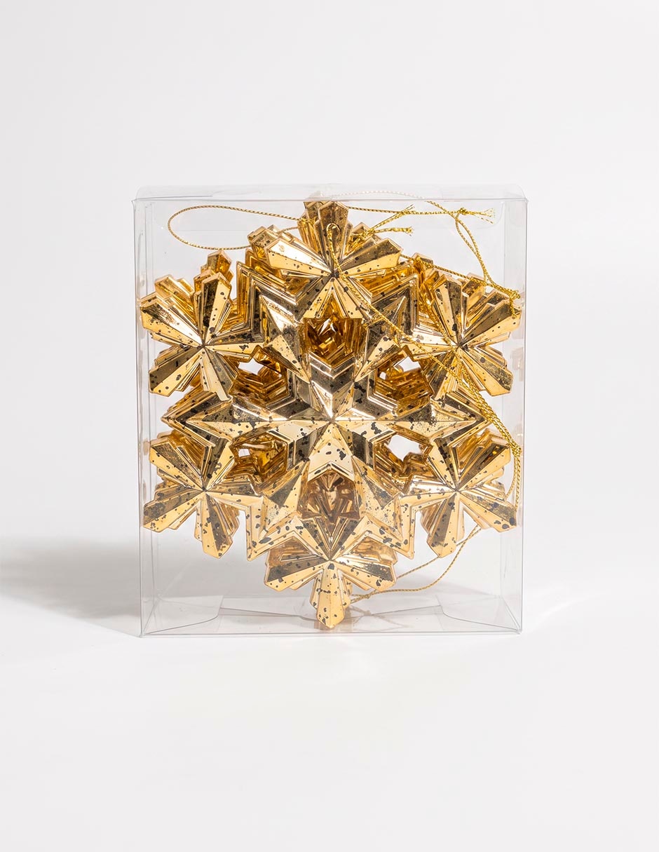 Set ornamento navideño copo de nieve Set ornamento navideño copo de nieve
