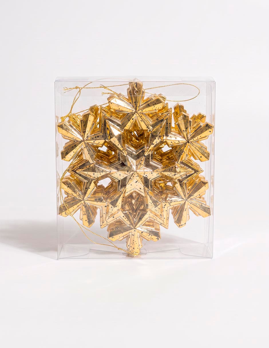 Set ornamento navideño copo de nieve 2