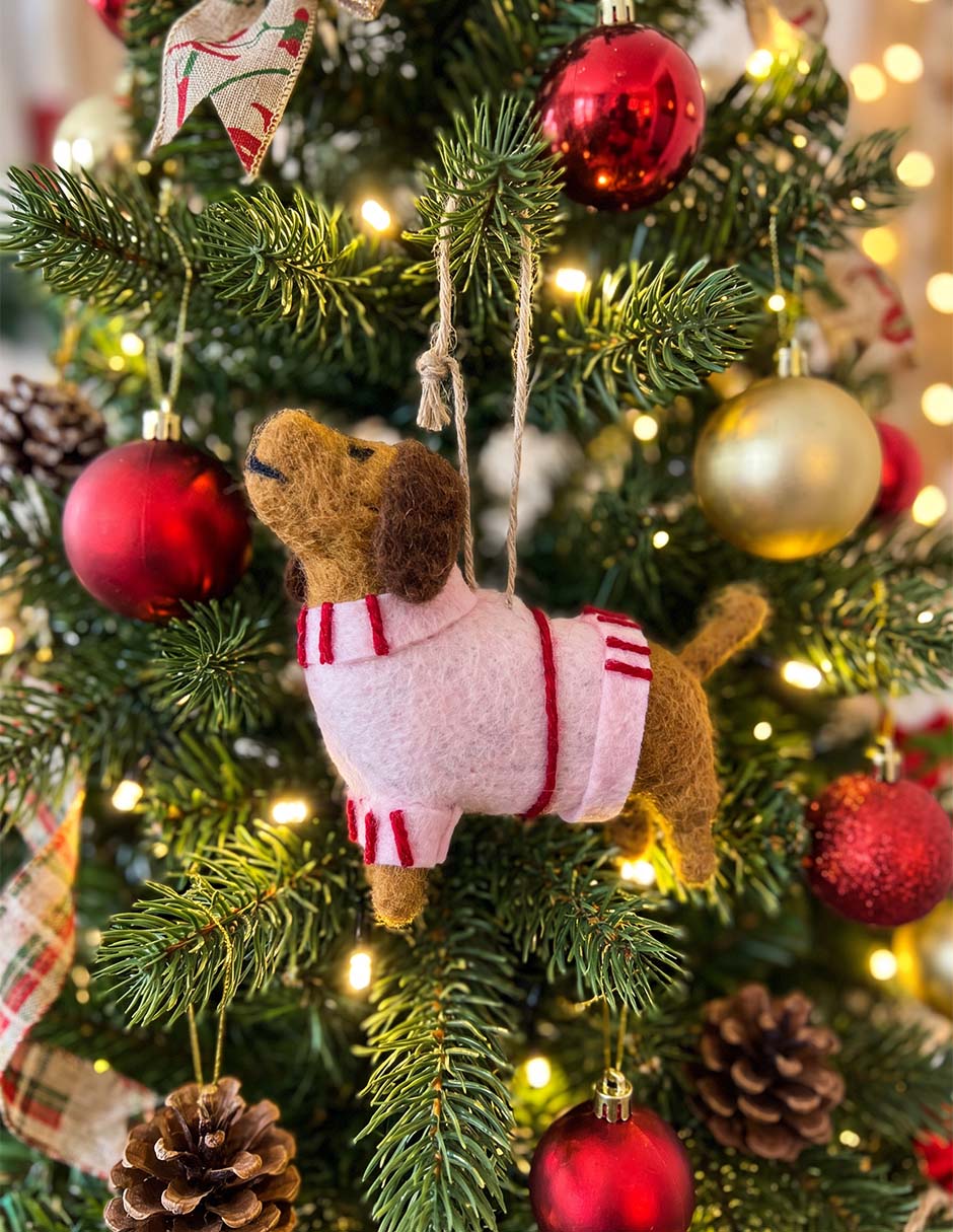 Ornamento navideño perro