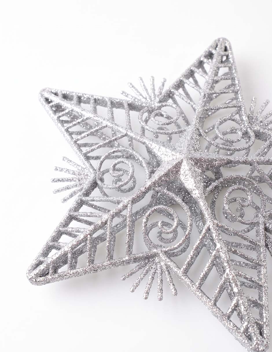 Set de ornamentos navideños con forma de estrella 4