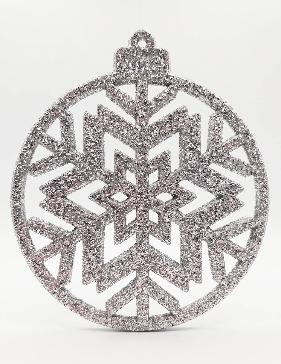 Set de ornamentos navideños con forma de copo de nieve 2