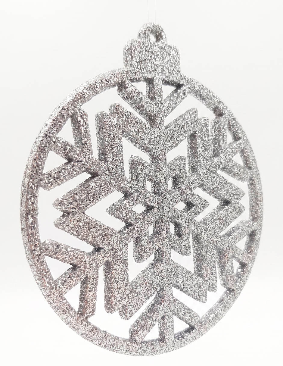 Set de ornamentos navideños con forma de copo de nieve 3