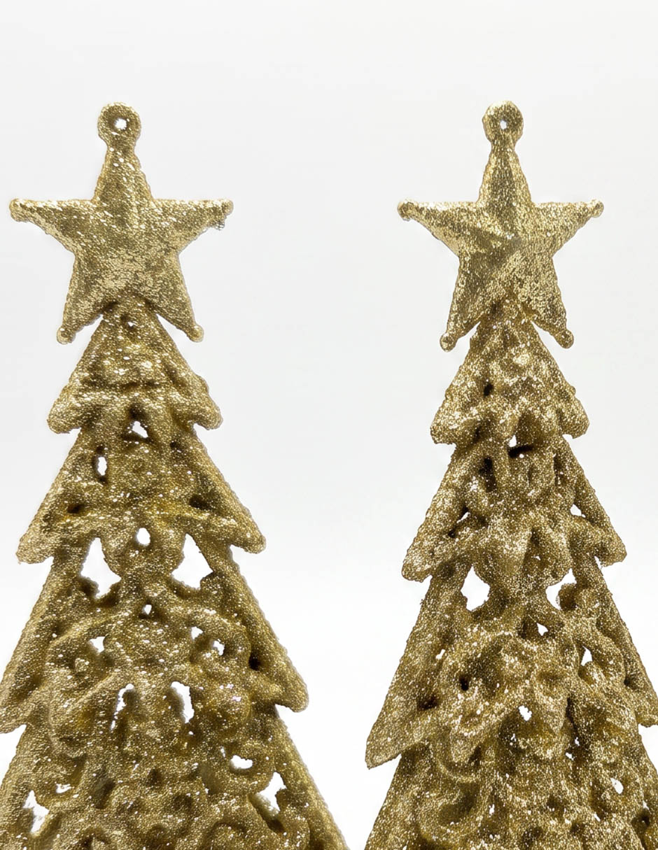 Set de ornamentos navideños con forma de pino 4