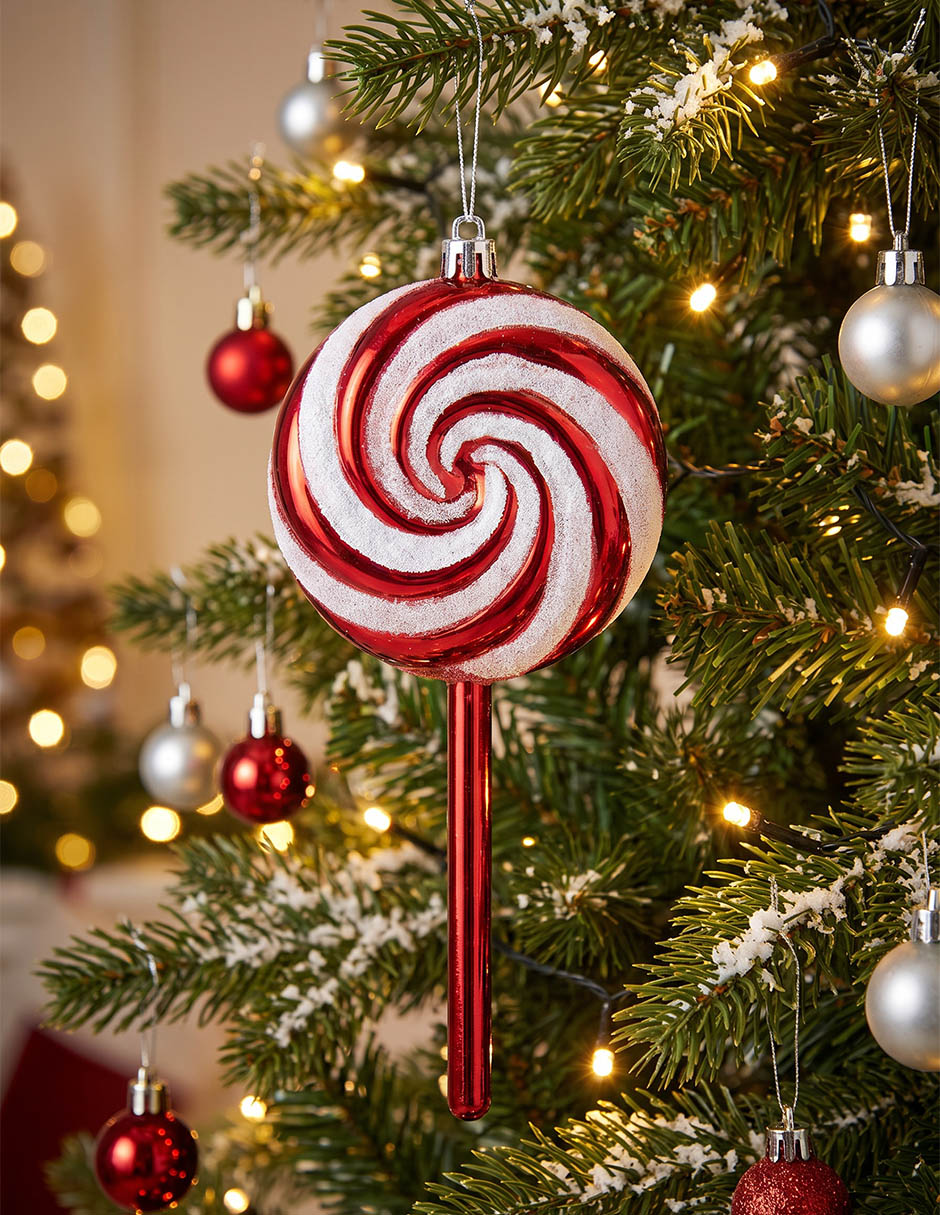 Set de ornamentos navideños con forma de paleta