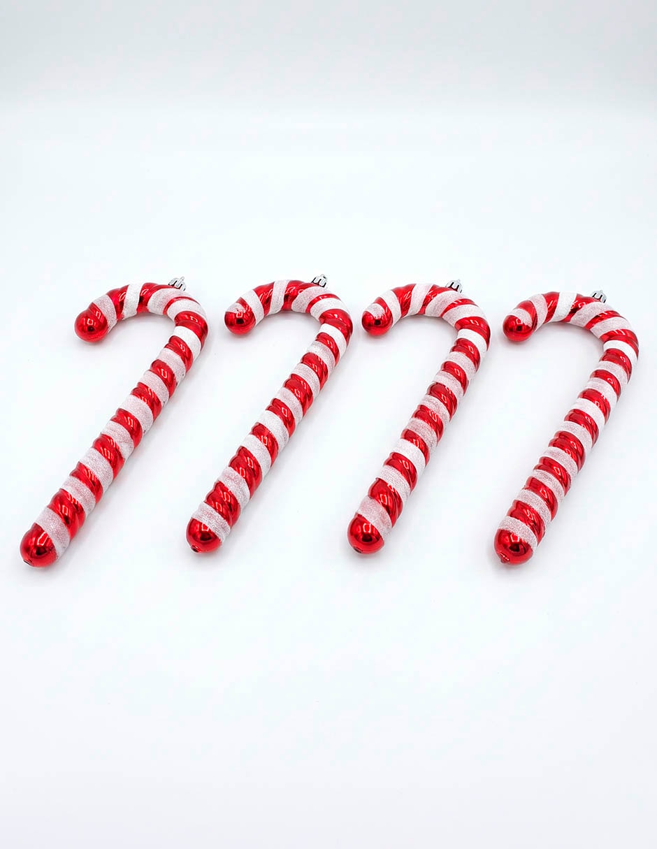 Set ornamentos navideños con forma de bastones 1
