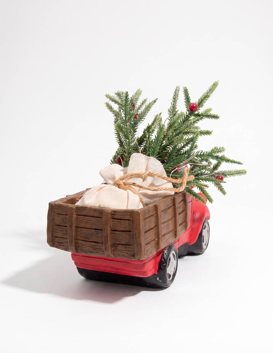 Figura decorativa navideña de camioneta 3