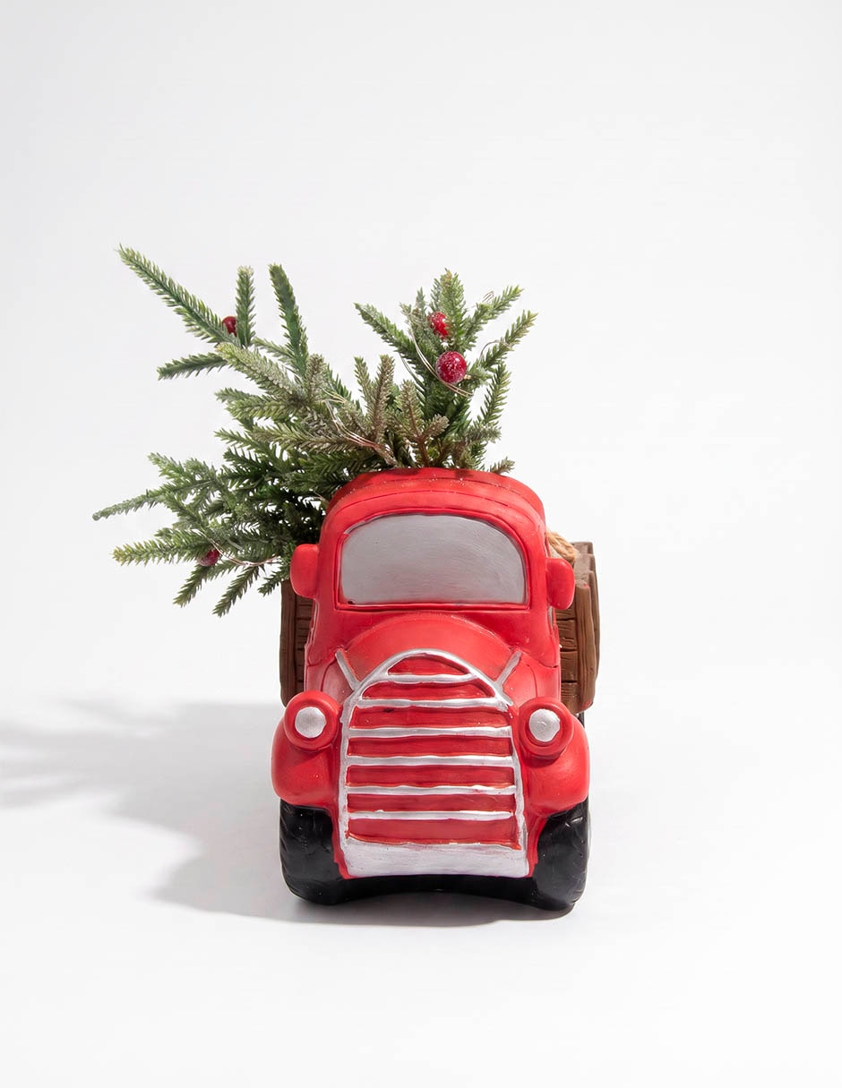 Figura decorativa navideña de camioneta 4