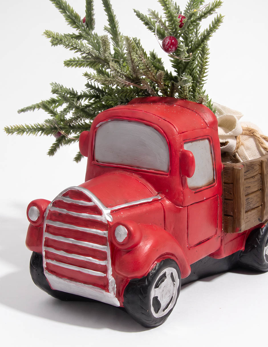 Figura decorativa navideña de camioneta 2