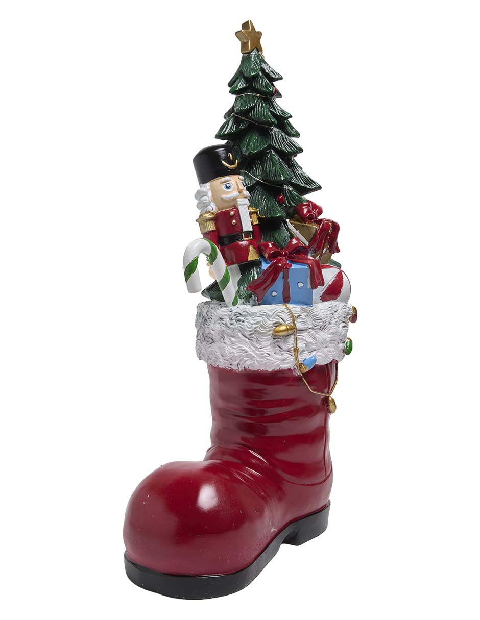 Figura decorativa navideña de bota 3