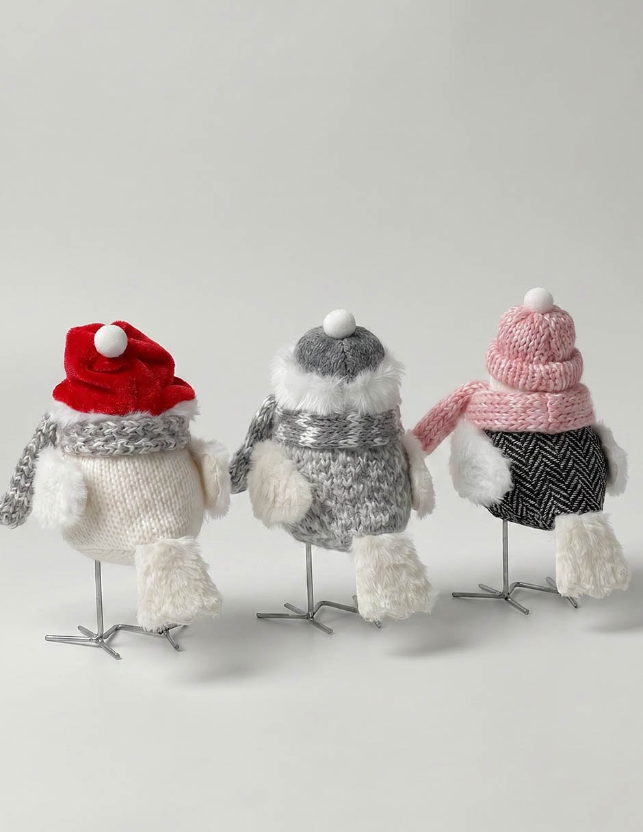 Set ornamento de navidad pájaro 2