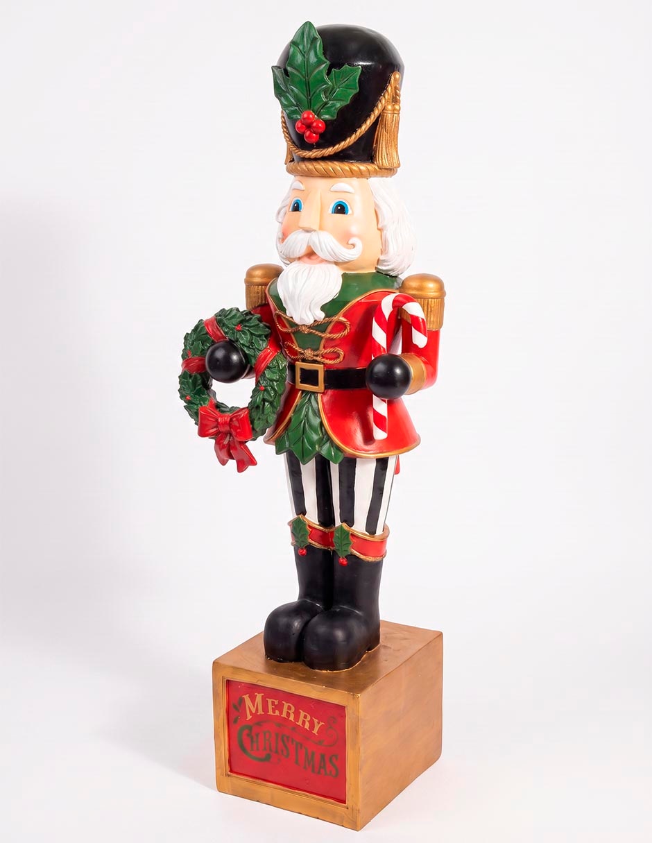 Figura decorativa navideña de cascanueces