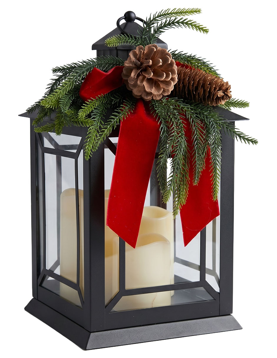 Figura decorativa navideña de linterna