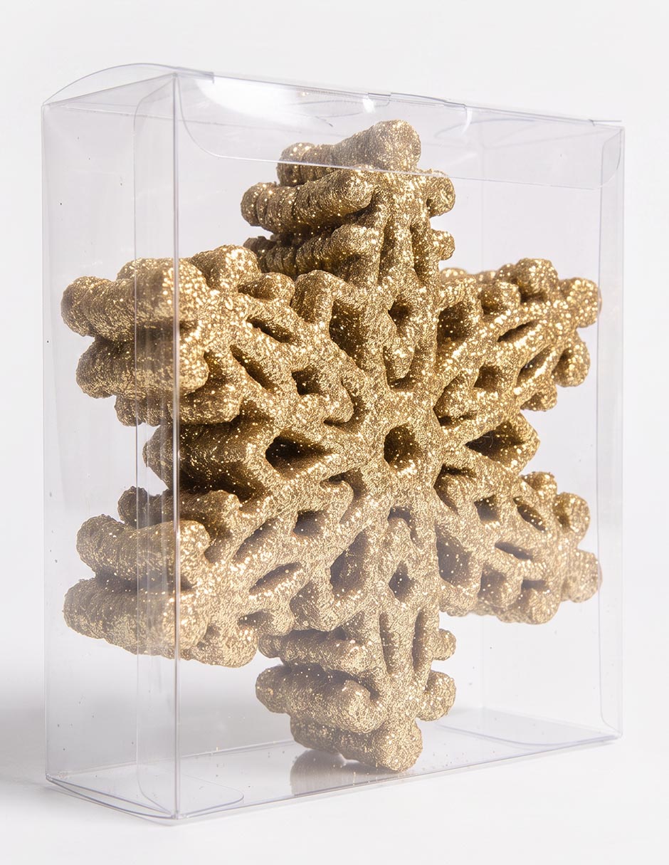 Set de ornamentos navideños copo de nieve 3