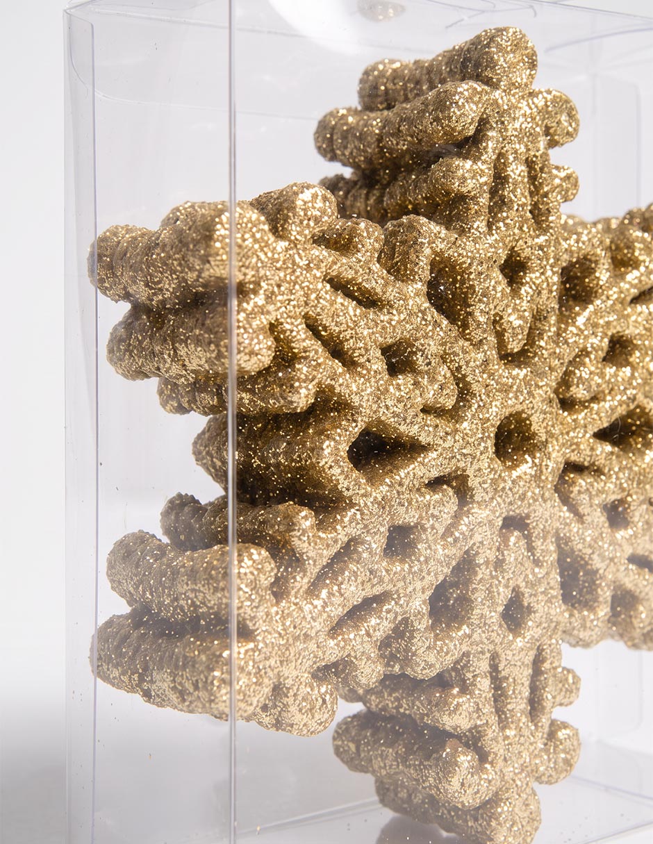 Set de ornamentos navideños copo de nieve 4