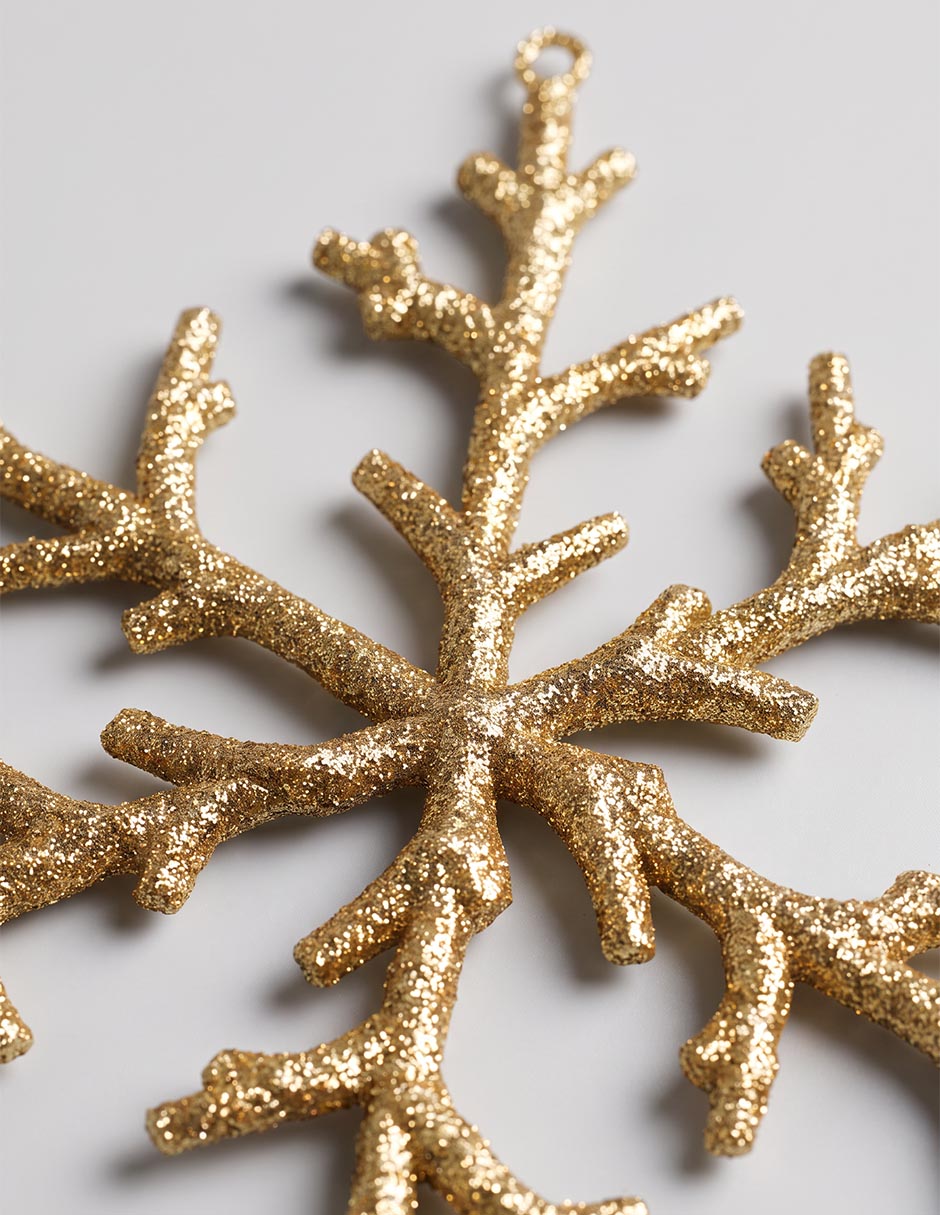 Ornamento navideño copo de nieve 3